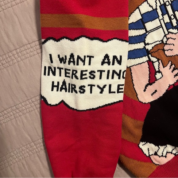 Ms and Dn Vintage sweater Interesting Hairstyle Art Design - Picture 3 of 8